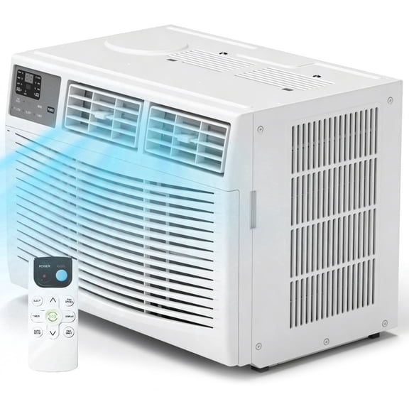 14000 BTU Smart Window Air Conditioner 700 sq. ft. Coverage, LED Display, Remote Control, Dehumidifier Mode & Fan Function Included
