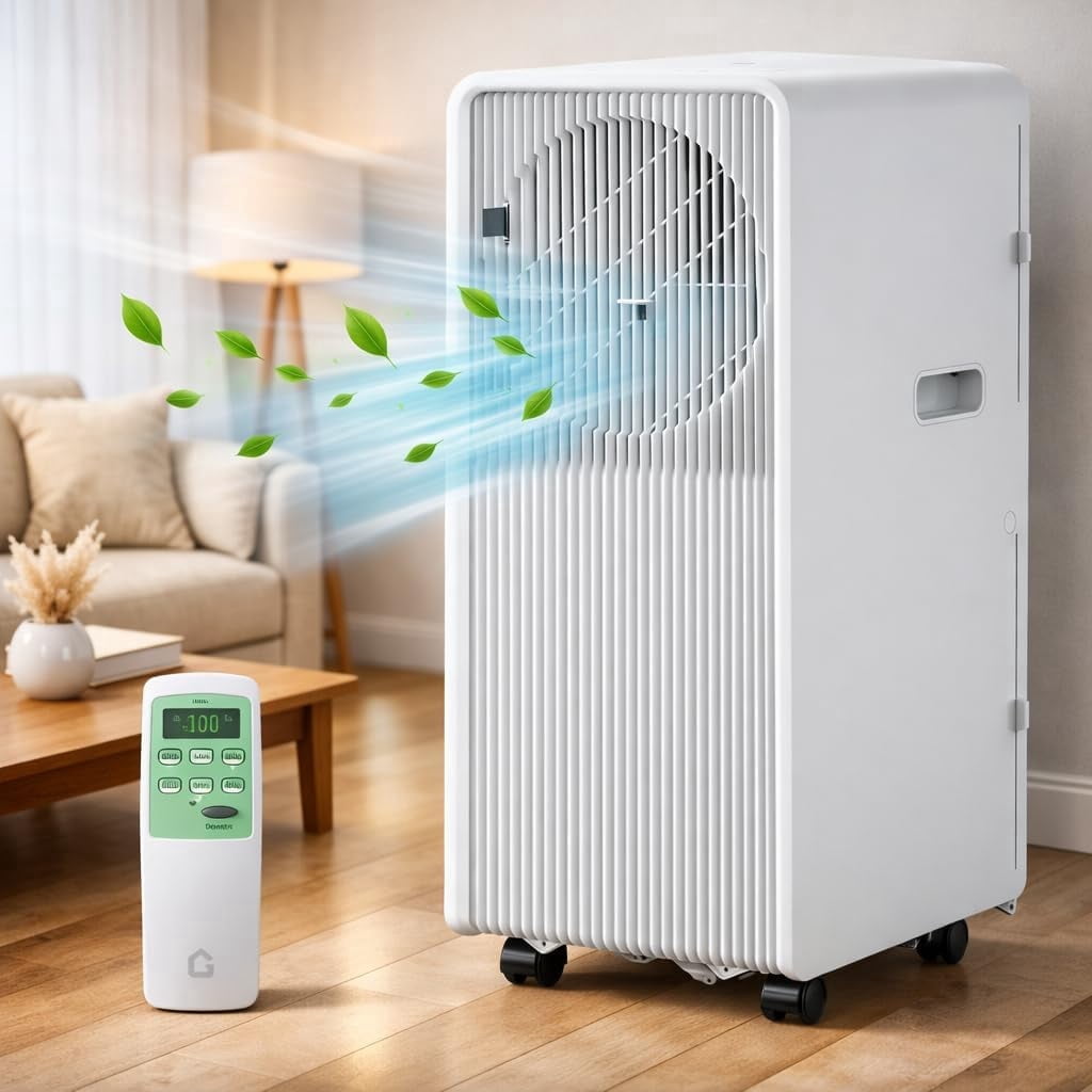 14000 BTU Portable AC, Drain-Free Unit for 225-300 sq ft, 3-in-1 ...