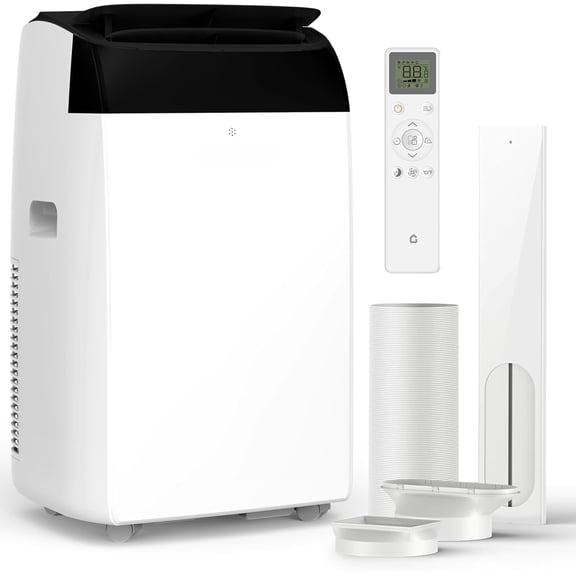 14000 BTU Portable Air Conditioner, 3-in-1 AC Unit Cools up to 750 Sq Ft, Dehumidifier & Fan Mode, Energy Saving, Ultra-Quiet, Remote Timer Control for Home Office School