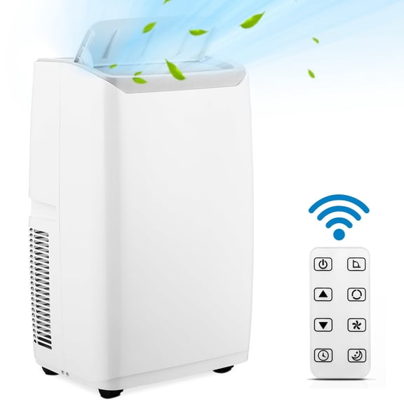 14000 BTU Portable Air Conditioner, Cools Up to 700 Sq. Ft with Remote Control, AC Fan & Dehumidifier, Low Noise, Sleep Mode, Ideal for Home, Office