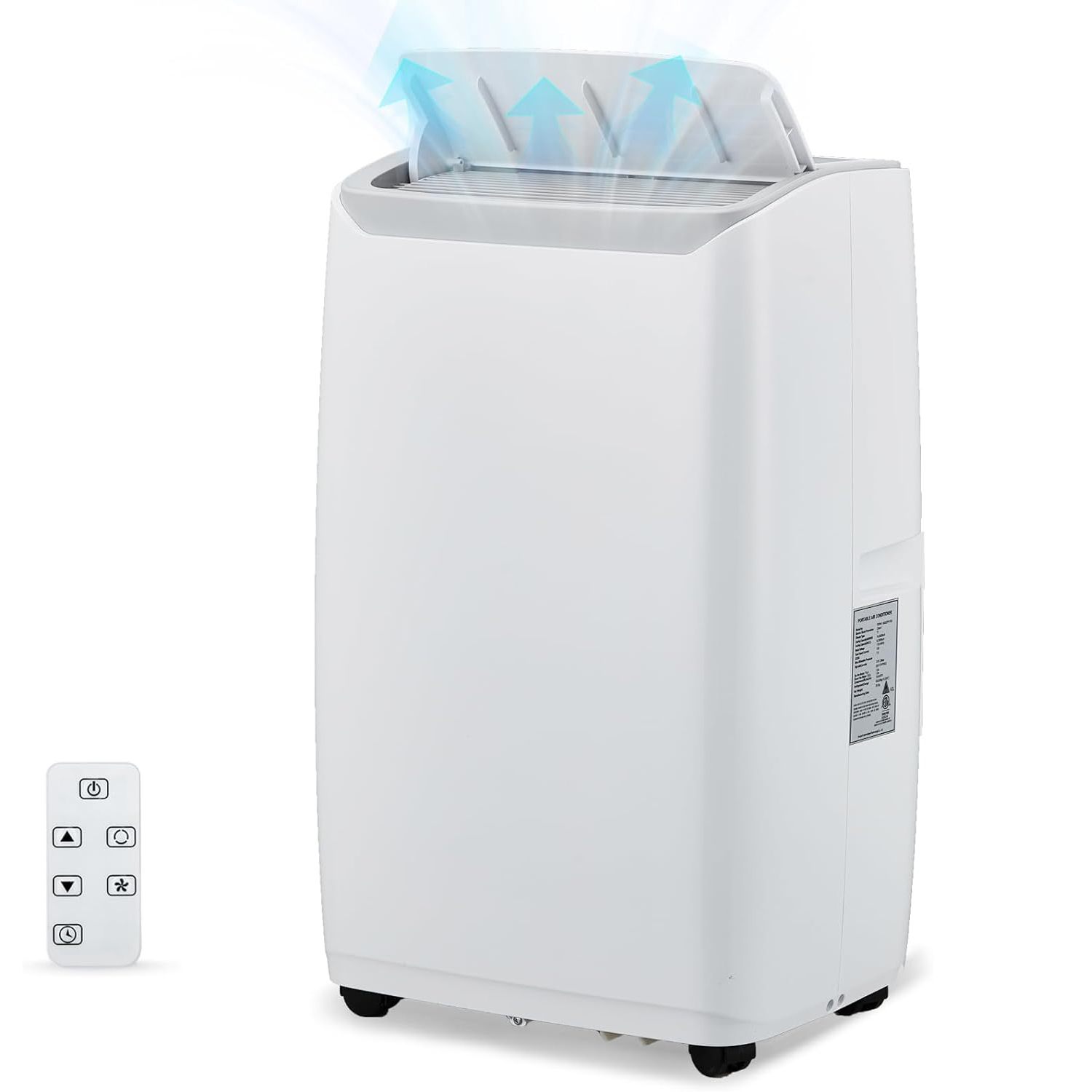 14000 BTU Portable Air Conditioner - Easy to Move AC Unit for Rooms up to 700 Sq Ft - with Powerful Cooling Fan, Reusable Filter, Auto Shut Off