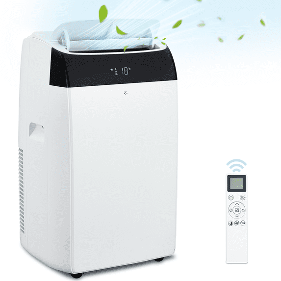 14000 BTU Portable Air Conditioner with LCD Display Remote Control,Cooling Up to 350 sq.ft.3 in 1 AC Cooling,Dehumidifier,Fan for Bedroom,Office