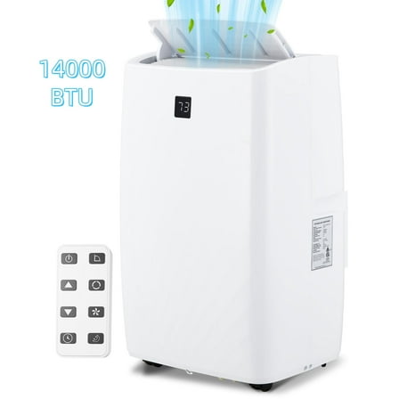 14000 BTU Portable Air Conditioner with Remote, Quiet Operation & Dehumidifier – Energy Efficient Cooling for Rooms up to 750 SQ FT