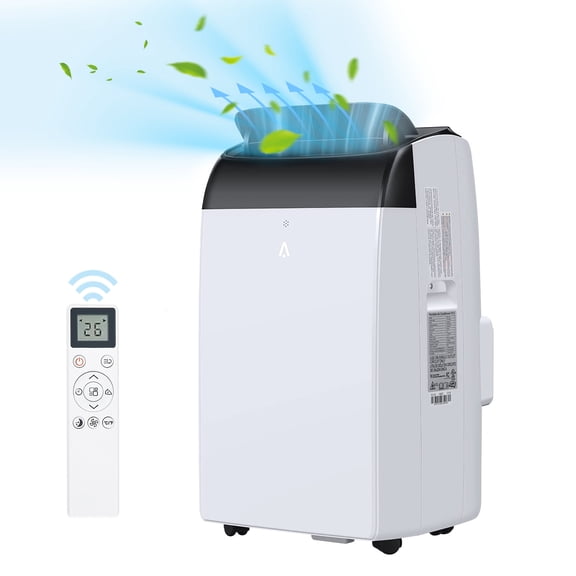 14000 BTU Portable Air Conditioners With Remote Control,3-In-1 Free Standing Cooling AC Unit With Fan & Dehumidifier,Smart/Sleep Mode,3 Speed,Auto Swing,Large Room,Office,Garage,Black Lid
