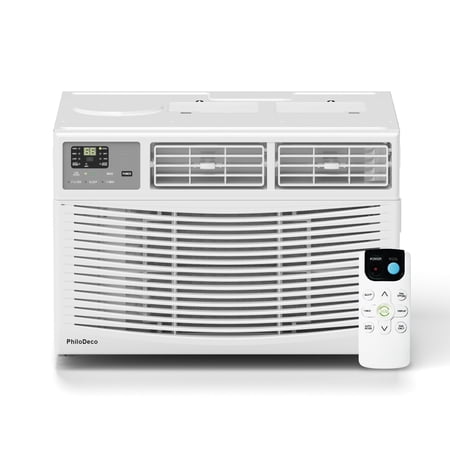 14000 BTU Window Air Conditioner 700 sq. ft. Cooling Area, Intelligent LED Display, Remote Included, 3 Operation Modes (AC/Dehumidifier/Fan)