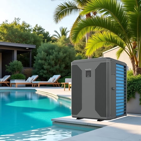 140000 BTU Electric Pool Heater For 42000 Gallon Swimming Pool Heat Pump,Inground and Above Ground,WiFi Control,Schedule,220V