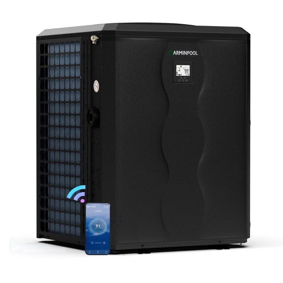 Varminpool Inverter Pool Heat Pump V35 Ultra 140000 BTU Smart WiFi Capable Electric Heating & Cooling for 42000 Gallons Above and Inground Pools