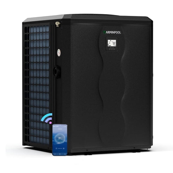 140000BTU Swimming Pool Heat Pump, 42000 Gallon Electric Pool Heater Above and Inground Pool,WiFi App Control, Heating or Cooling Pool Heater 220V
