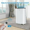 thumbnail image 1 of 14000Btu Portable Air Conditioner With Remote Control for Rooms,3 In 1 Portable Ac Unit, Quiet Cooling Up to 700 Sq Ft, Dehumidifier & Fan Modes, 24-Hr Timer, Includes Window Kit, White, 1 of 8