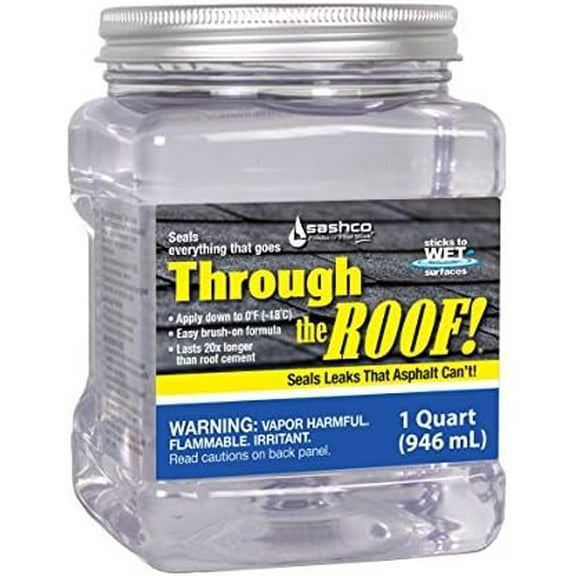 14003 2 Pack 1 Quart Through The Roof Sealant, Clear$$Building Supply