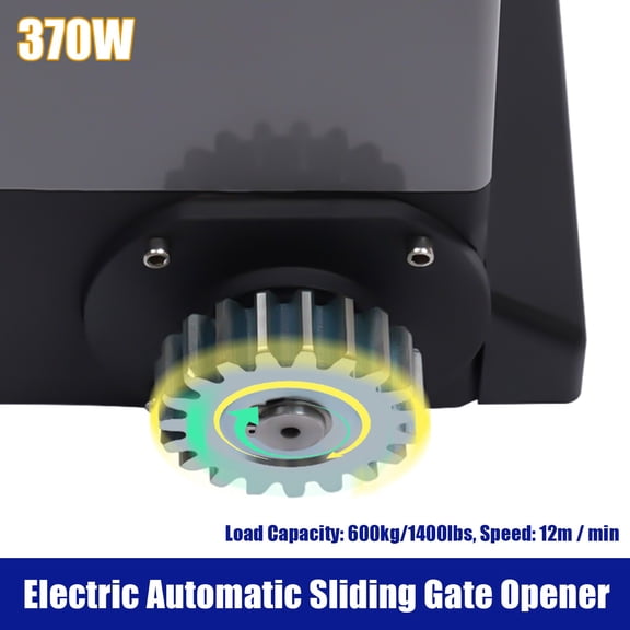 1400LBS Electric Automatic Sliding Gate Opener Door Operator&Remote Control 370W Aluminum Alloy & Metal & Plastic 33.5*15.5*27cm
