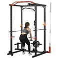 1400LBS MultiFunctional Power Rack Cage, 87'' H Professional Squat