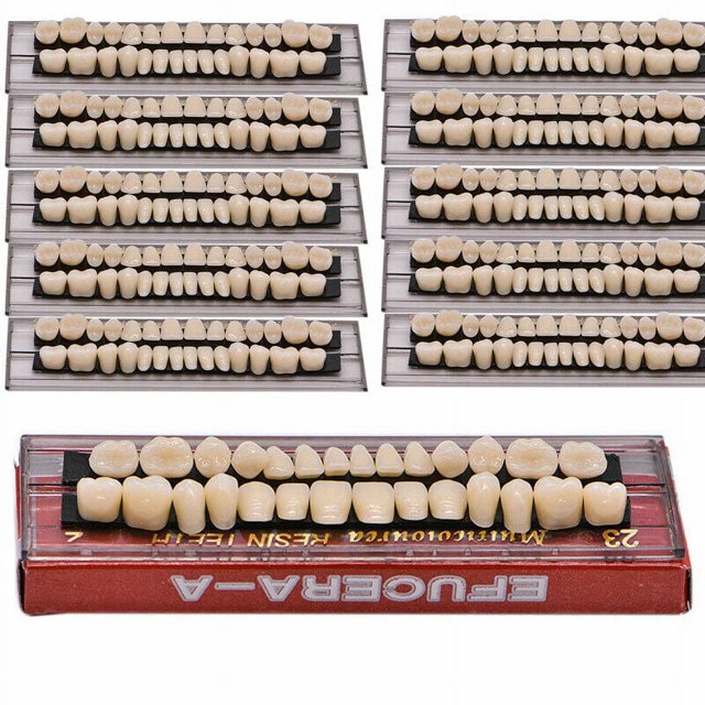 1400PCS Denture 23 Shade A2 Acrylic Resin Full Set Teeth Upper Lower