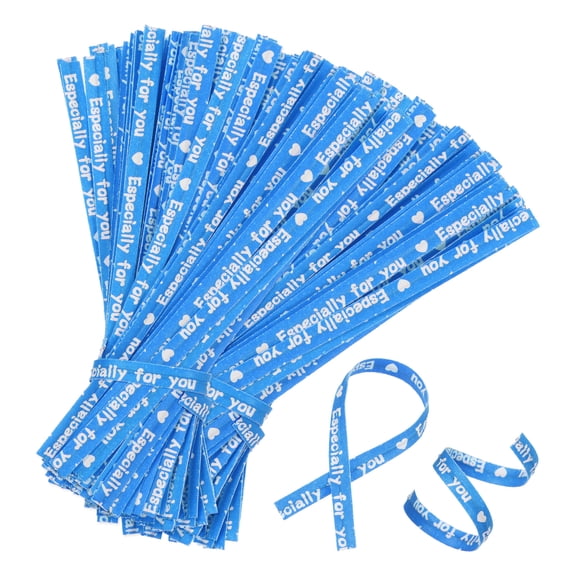 1400Pack Kraft Paper Twist Ties, 9cm/ 3.5 Inch Bread Twists Tie Colored Blue/White