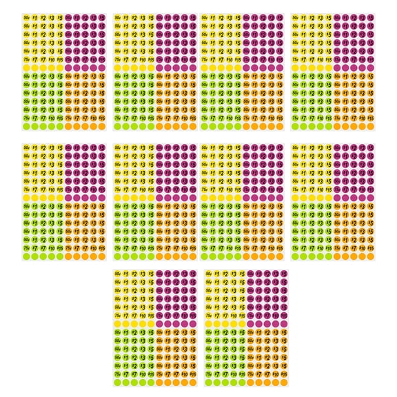 1400Pcs Pre-Priced Pricing Labels Stickers for Labelling Clothing Jewelry Electronics Books, Pricing Sticker