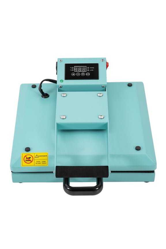 1400W DIY Digital Clamshell T-shirt Heat Press Machines Sublimation Transfer - CH2226,15"X15" Blue