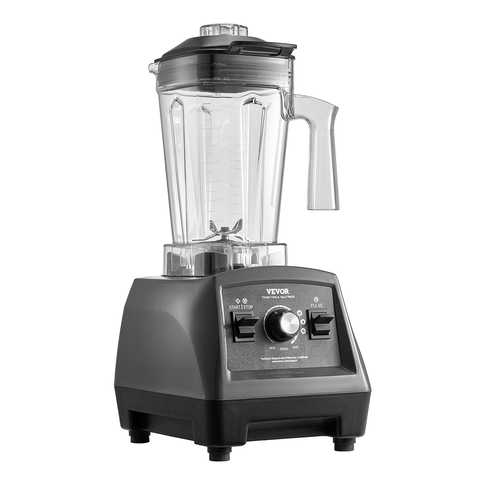 1400W High-Speed Blender with 61 oz BPA-Free Jar, 26,000 RPM Motor, 3 Preset Modes, Pulse Function & 2 Portable Bottles for Smoothies, Shakes, Food Processing & Kitchen Use