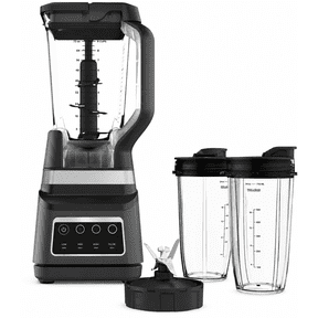 1400W High Speed Blender, 72oz Pitcher with 2 Travel Cups, Smoothie and Frozen Drink Blender with Multiple Modes, Black Stainless