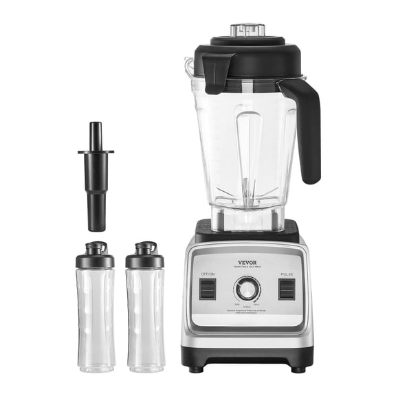 1400W Professional Blender - 85 oz BPA-Free Pitcher for Smoothies, Ice Crushing, Food Processing & Kitchen Prep, with 6 Blades & 8 Speeds (Includes Travel Lids, Black)