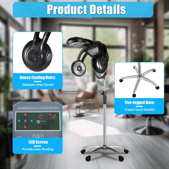 1400W Professional Standing Hair Dryer Color Processor Accelerator Salon