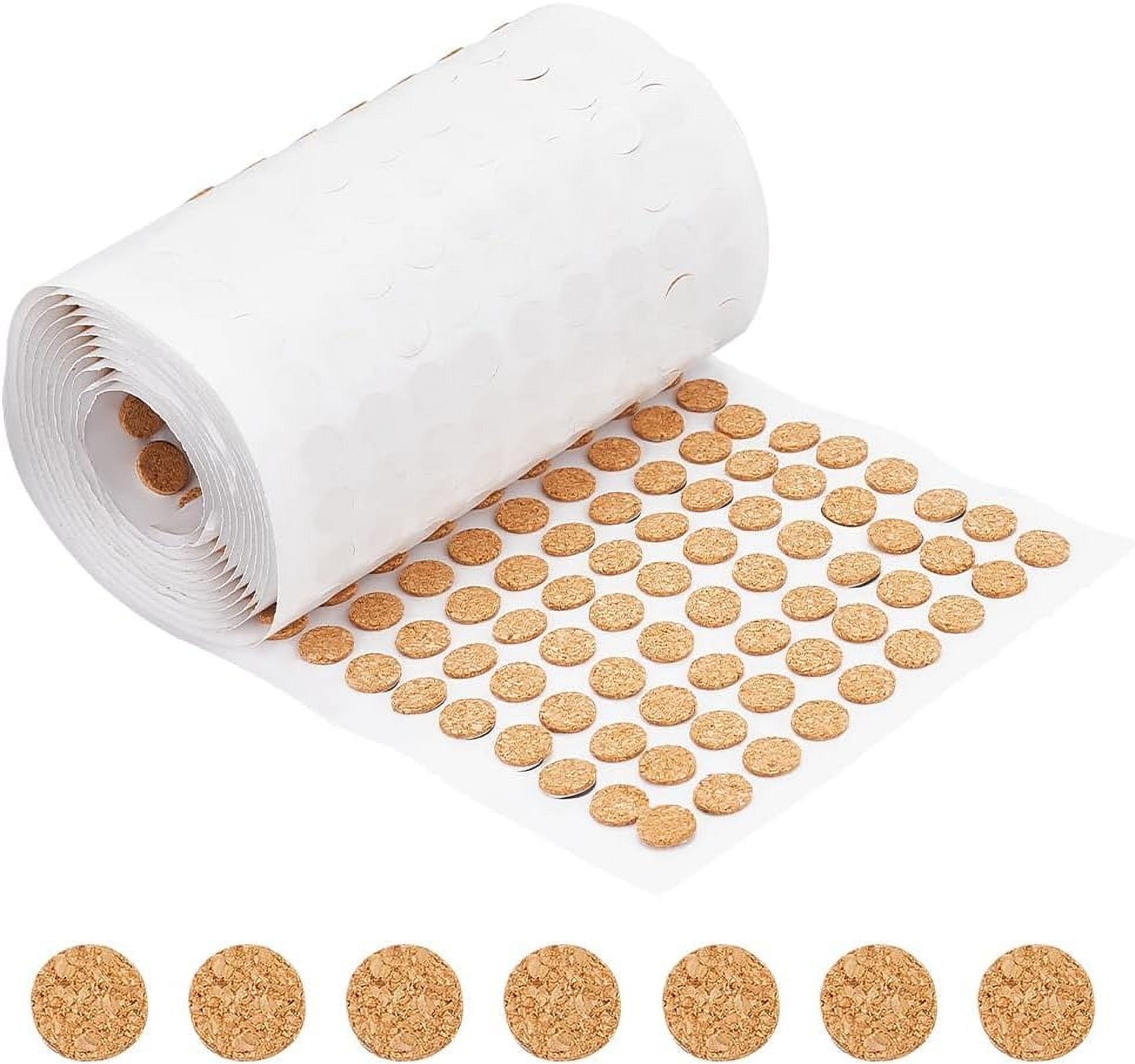 1400pcs 0.4x0.06 Inch Adhesive Cork Circles Flat Round Self-Adhesive ...