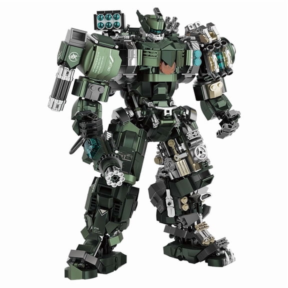 1403pcs Large Mecha Warrior Building Blocks Set Battle Robots Action Figure Model Kits Adult Teens Assembled Toys Gifts For Boys