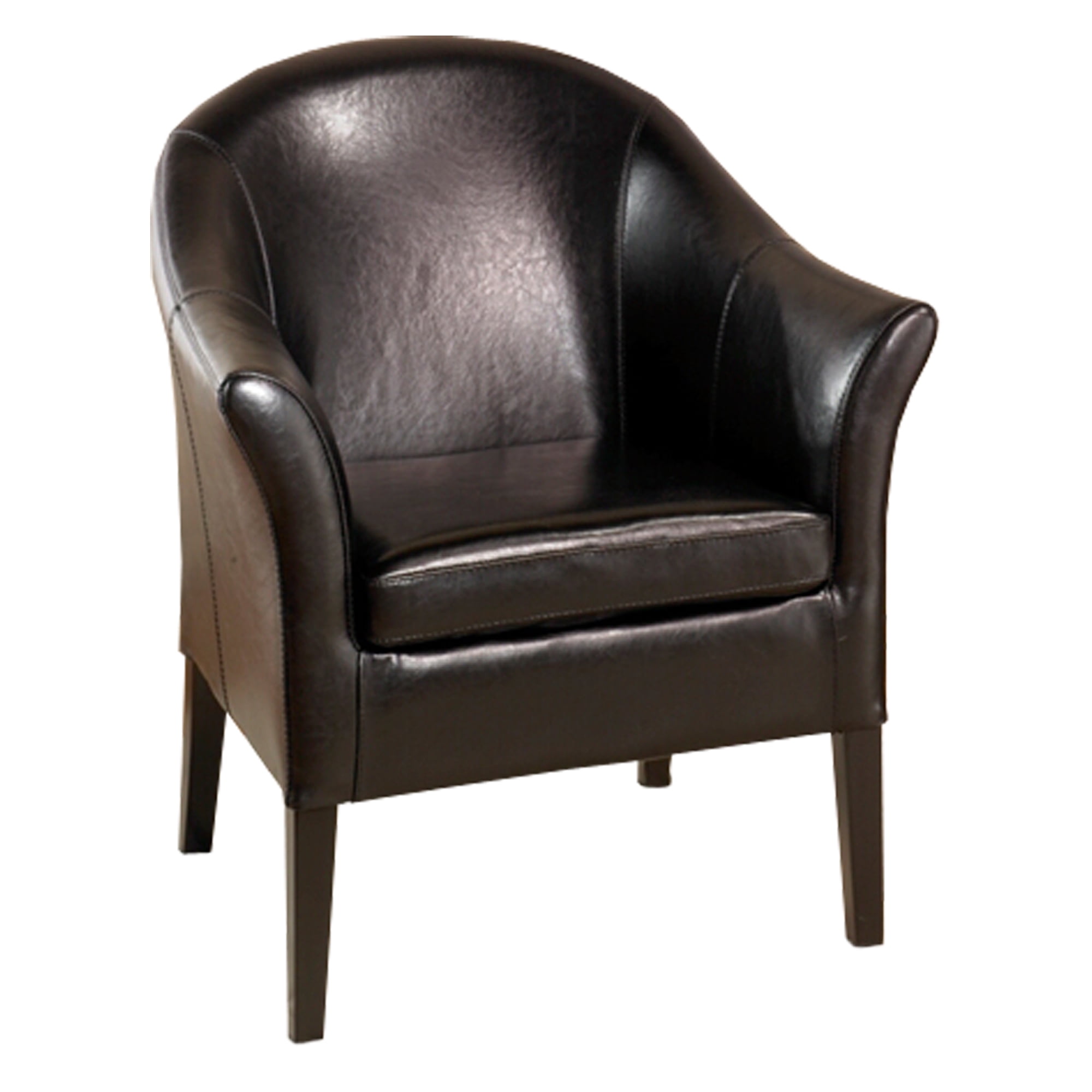 1404 Black Leather Club Chair - Walmart.com