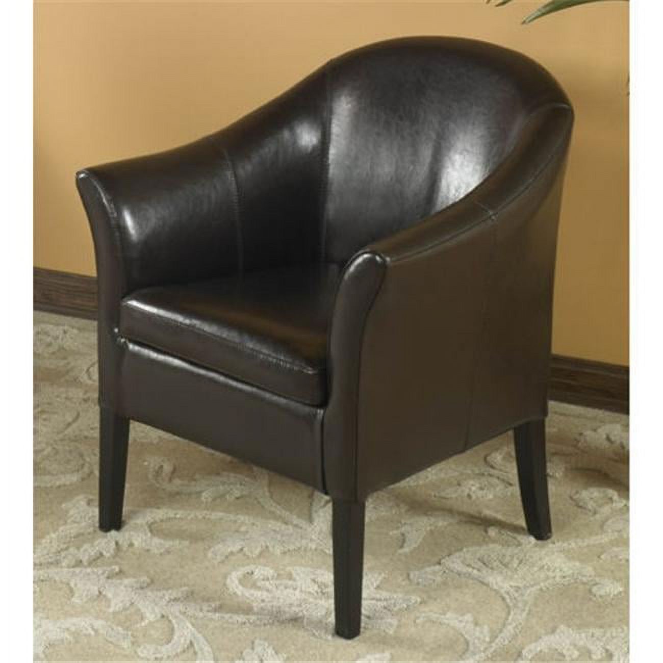 1404 Brown Leather Club Chair - image 1 of 1