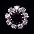 thumbnail image 1 of #14062 Medium Rhinestone Rosette Button - Jet Center, 1 of 2