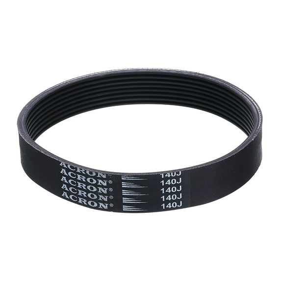 140J8 PJ V-Ribbed Belt 8 Ribs 14" Length x 0.74" Width x 0.14" Height, EPDM Rubber Poly V Belt
