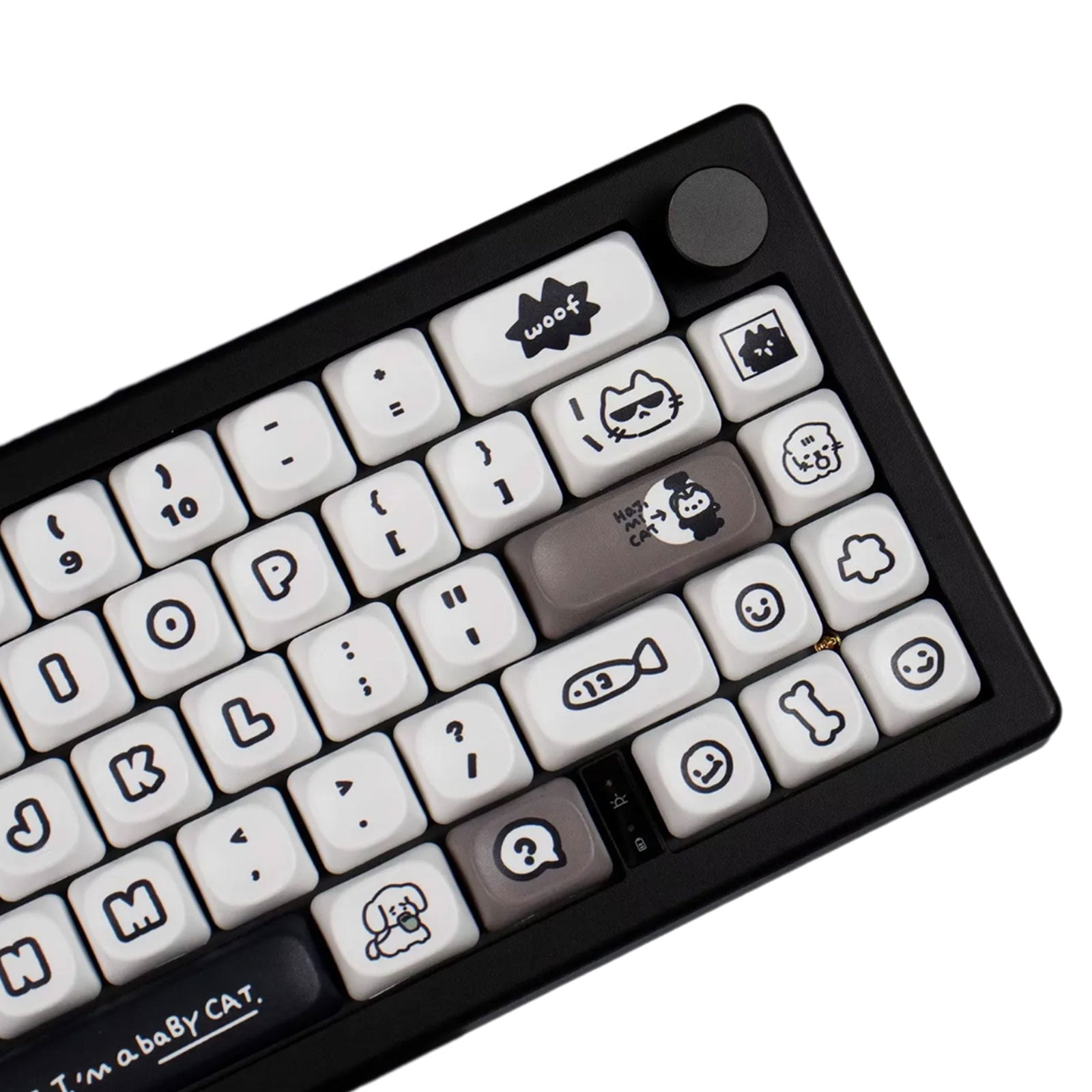 140Key PBTs Keycaps with Cats and Puppy Design MOAs Profile Dyes Sublimation Mechanical Keyboards Compatible