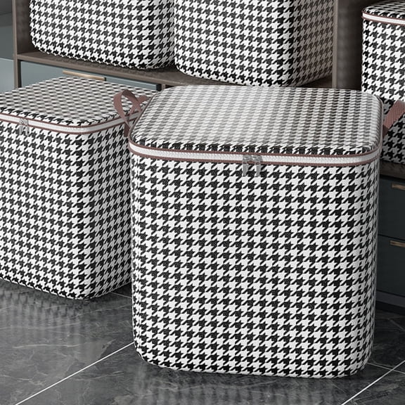 140L Large Capacity Clothes Blankets Storage Bag Novelty Pattern, Non-Woven Fabric Wardrobe Organizer for Declutter Spring Cleaning Home Refresh Checklist