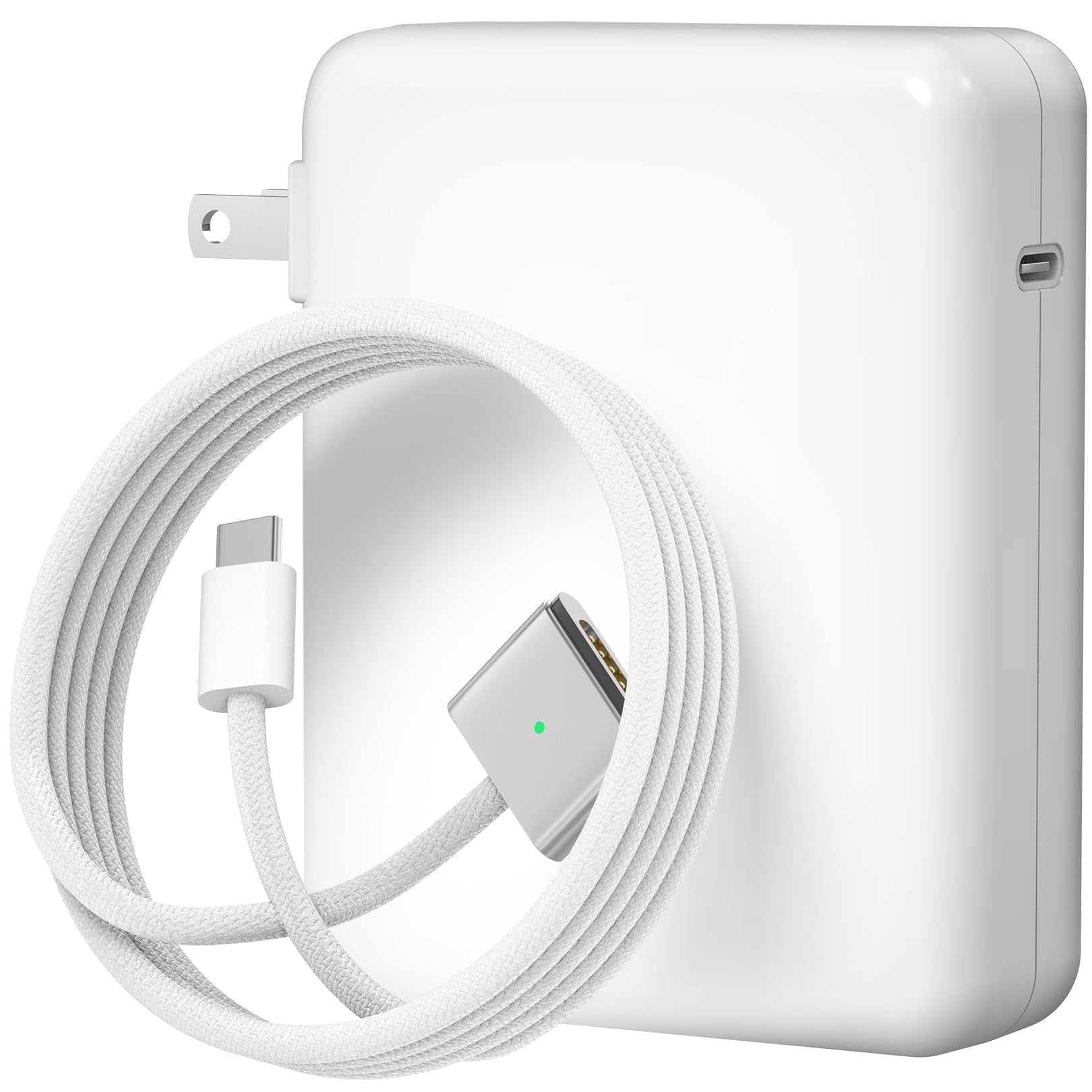 140W Charger for MacBook Pro 16 14 inch Mac Air 15 13 inch 2025 2024 2023 2022 2021 M1–M4【Original Quality】Type C Fast Charger Power Adapter & 6.6FT Type C to Magnetic 3 Cable LED Applicable 2021-202
