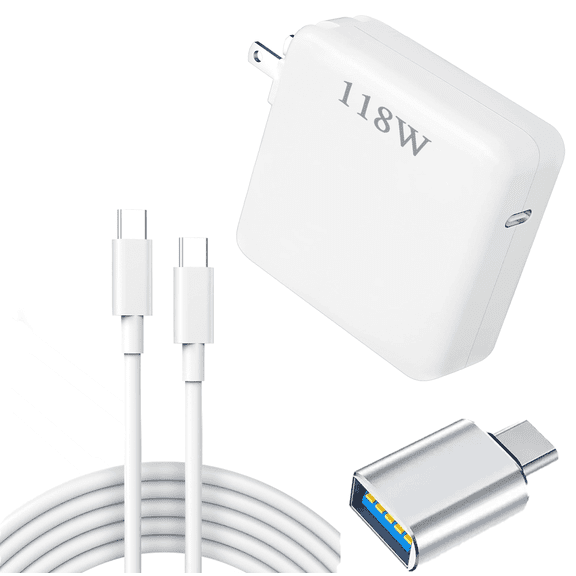 140W Fast Charger Power Adapter Compatible with USB C Port MacBook Pro 16/15/14/13 Inch/MacBook Air, iPad Pro and All USB C Device, Include Charging Cable 6.6ft