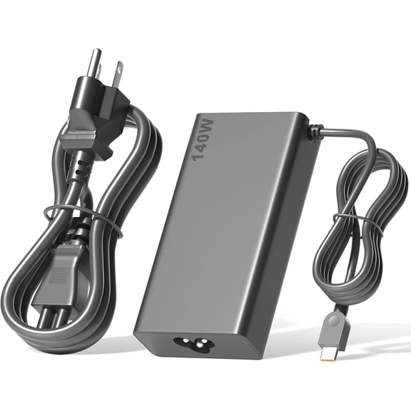 140W USB-C Type C Fast Laptop Charger, Fit for HP OMEN Transcend 14 Spectre x360 OmniBook , Lenovo Legion Pro 5 5i, ThinkPad E14 L16, ThinkBook 16, IdeaPad Slim 3, Yoga Pro 7 9i Laptop Power Adapter
