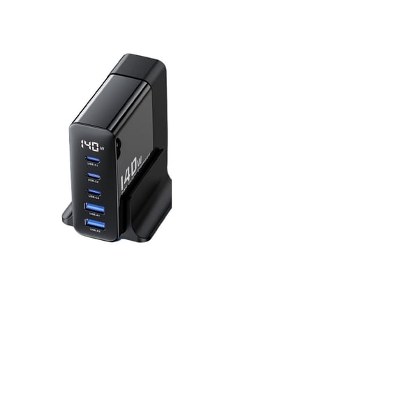 140W USB Charger Multi Port Charging Station Fast Charge Desktop Type C Power Adapter LED Display ,Portable Station