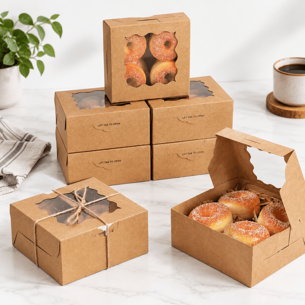 140brown Bakery Box With Window 6