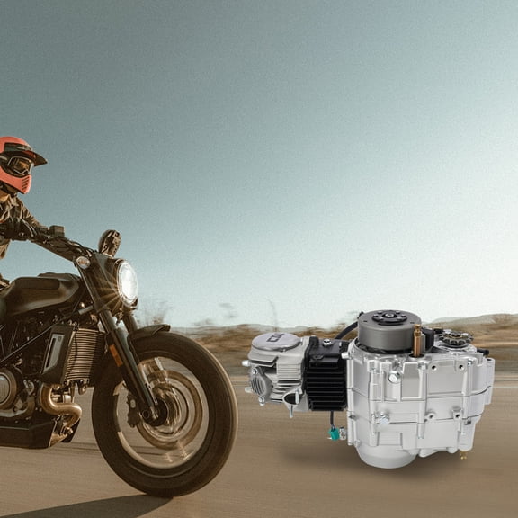 140cc Single Cylinder 4 Stroke Horizontal Racing Engine, 4-Speed Manual Clutch Motor with Gear Shift Lever & Carburetor Replacement Engine for Honda CRF50 Pit Dirt Bike