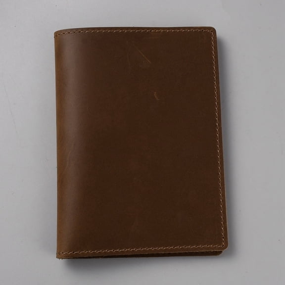 141 * 105mm Passport Holder Cover Wallet RFID Blocking Sienna Crazy Horse Leather Wallet Handmade Genuine Leather Passport Case Travel Document
