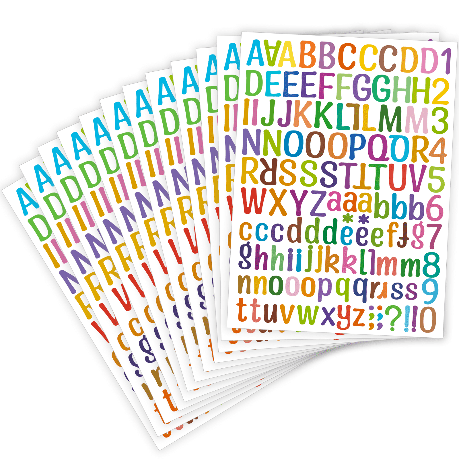 1416 Pcs 12 Sheet Small Vinyl Letter Stickers for Scrapbooking,1 inch ...
