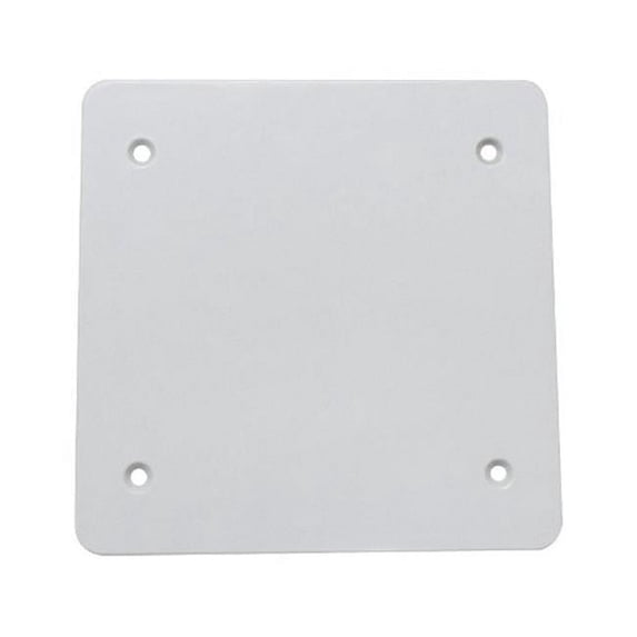 14160WH Square Plastic Weatherproof Cover White - 4.87 x 4.87 in.