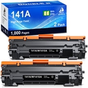 141A W1410A Toner Cartridge Compatible for HP 141A Black LaserJet Toner Cartridge 141X W1410X Use for HP LaserJet M110w M140w MFP M139W Printer with CHIP, 2 Black