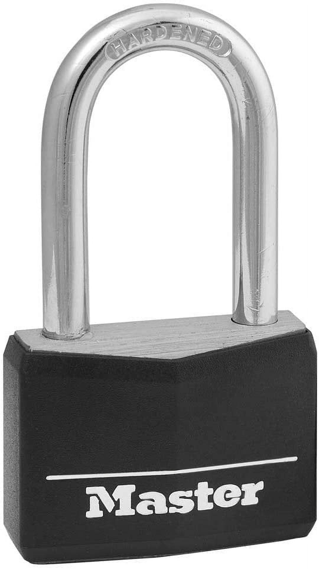 Master Lock Black Aluminum Padlock with Hardened Steel Shackle