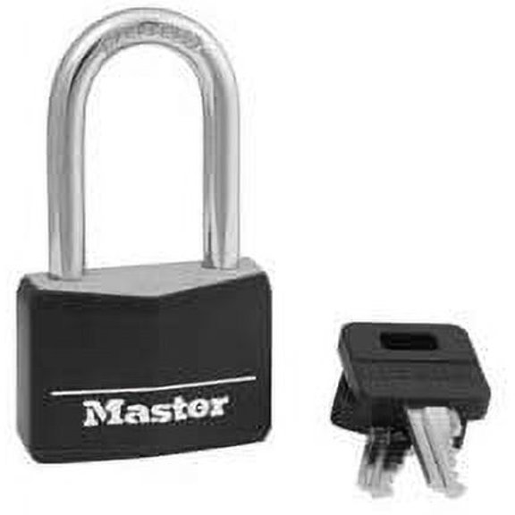 Master Lock Solid Body Padlock 141DLF - Keyed Different, Scratch-Resistant, Black