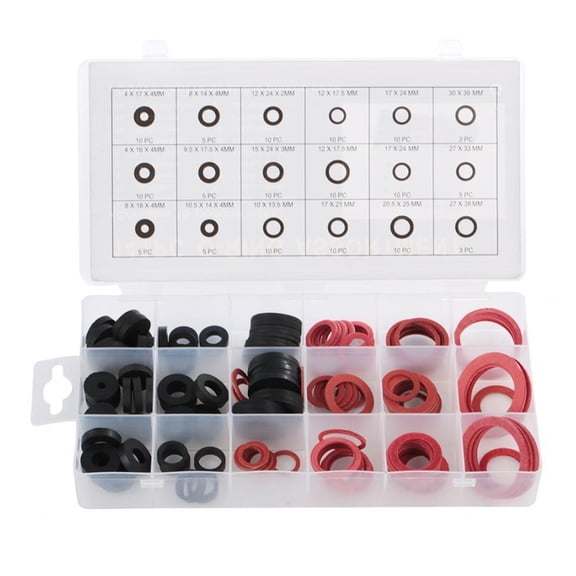141Pcs 13.7-39mm NBR O-Ring Tap Seal Washer Plumbing Sealing Gasket Valve Pump Auto Cylinder Rubber Washer Spacer Assortment Set
