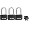thumbnail image 1 of Master Lock Solid Body Padlock 141TRILF - Covered Solid Body, Scratch-Resistant, Key Lock - Black, 1 of 1