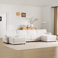 thumbnail image 1 of 142" Modular Sectional Sofa with Charging Station, U-Shaped Chenille Cloud Couch with Extra-Wide Seat and Moveable Ottoman for Living Room, White, 1 of 10