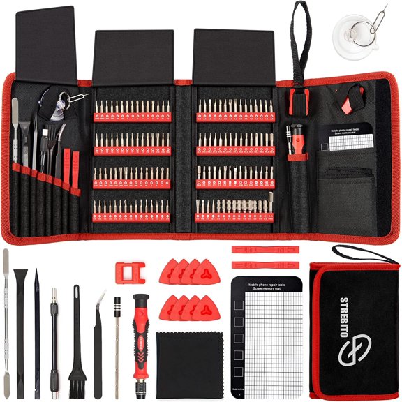 142-Piece Precision Screwdriver Set with 120 Bits - Magnetic Repair Tool Kit for iPhone, MacBook, Computer, Laptop, Game Console, Electronics