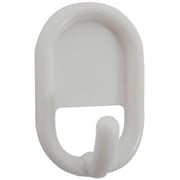 14201 0.68 x 0.77 in. White ABS Plastic Adhesive Hook - 2 Pack, Pack Of 6