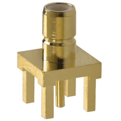 142138 SMB Connector Jack, Male Pin 50Ohm Through Hole Solder :RoHS
